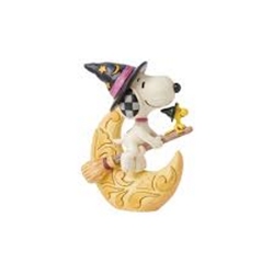 Jim Shore Peanuts Snoopy Witch with Moon Figurine